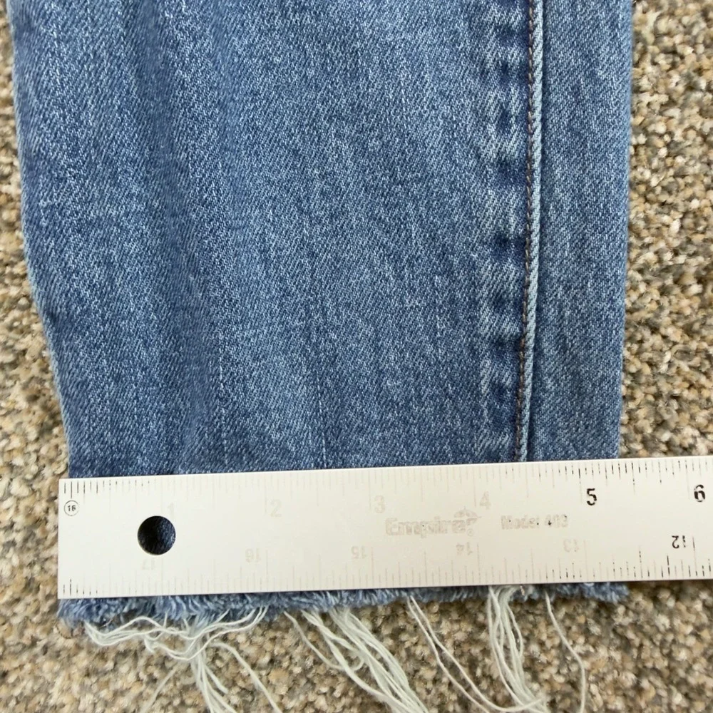 Hudson Krista Super Skinny Jeans Womens 27 Blue Distressed Raw Hem Stretch Denim